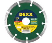 Диск алмазный отрезной Dexx 125 мм универсальный, сегментный, сухой рез 36701-125_z01