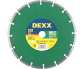 Диск алмазный отрезной Dexx 230 мм универсальный, сегментный, сухой рез 36701-230_z01