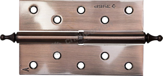Фотография Петля дверная разъемная ЗУБР "ЭКСПЕРТ", 1 подшипник, цвет ст. медь (AC), левая, с крепежом, 125х75х2