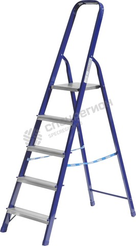 Фотография Лестница стремянка стальная Зубр 38803-05, 5 ступеней, 103 см