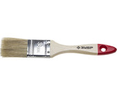 Кисть 4-01001-038 плоская ЗУБР "УНИВЕРСАЛ-СТАНДАРТ ", натуральная щетина, деревянная ручка, 38мм