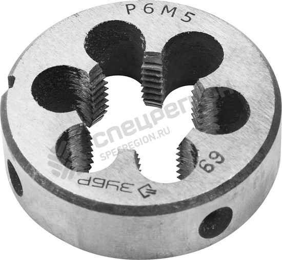 Фотография Плашка 4-28023-16-2.0 ЗУБР "ЭКСПЕРТ" круглая машинно-ручная для нарезания метрической резьбы, М16 x 