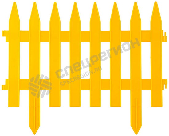 Фотография Забор 422201-Y декоративный GRINDA "КЛАССИКА", 28x300см, желтый