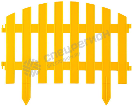 Фотография Забор 422203-Y декоративный GRINDA "АР ДЕКО", 28x300см, желтый