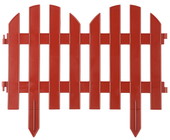 Забор декоративный GRINDA "ПАЛИСАДНИК", 28x300см, терракот 422205-T
