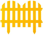 Забор декоративный GRINDA "ПАЛИСАДНИК", 28x300см, желтый 422205-Y