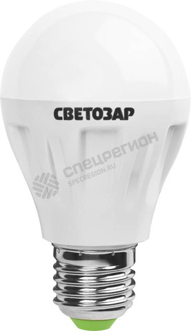 Фотография Лампа 44508-50 СВЕТОЗАР светодиодная "LED technology", цоколь E27(стандарт), яркий белый свет (4000К