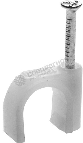 Фотография Скоба-держатель 4510-09 STAYER круглая с оцинкованным гвоздём, для крепления кабеля 9мм, 80шт
