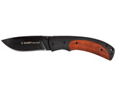 Нож 47708 ЗУБР "ЭКСПЕРТ" "НОРД" складной, эргономичная металлическая рукоятка с деревянными вставкам