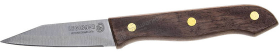 Фотография Нож 47832-S_z01 LEGIONER "GERMANICA" овощной, тип "Solo" с деревянной ручкой, нерж лезвие 80мм