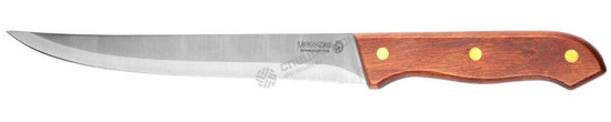 Фотография Нож 47840-L_z01 LEGIONER "GERMANICA" нарезочный, тип "Line" с деревянной ручкой, нерж лезвие 180мм
