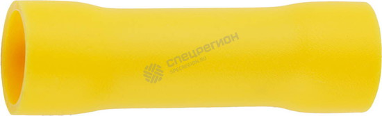 Фотография Гильза СВЕТОЗАР соединительная, изолированная, желтая, сечение кабеля 4-6мм2, 48А, 10шт 49450-60