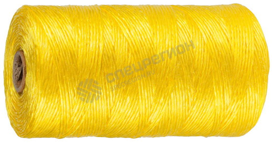 Фотография Шпагат 50077-060 STAYER многоцелевой полипропиленовый, желтый, 800текс, 60м