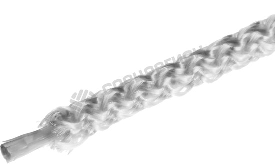 Фотография Шнур вязаный полипропиленовый СИБИН с сердечником, белый, длина 20 метров, диаметр 3 мм 50253