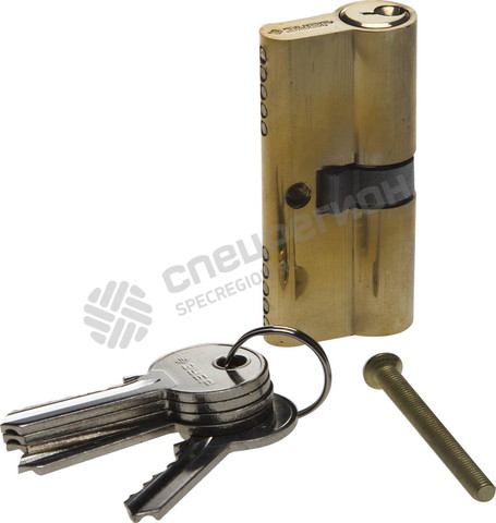 Фотография Механизм ЗУБР "МАСТЕР" цилиндровый, тип "ключ-ключ", цвет латунь, 5-PIN, 60мм 52101-60-1