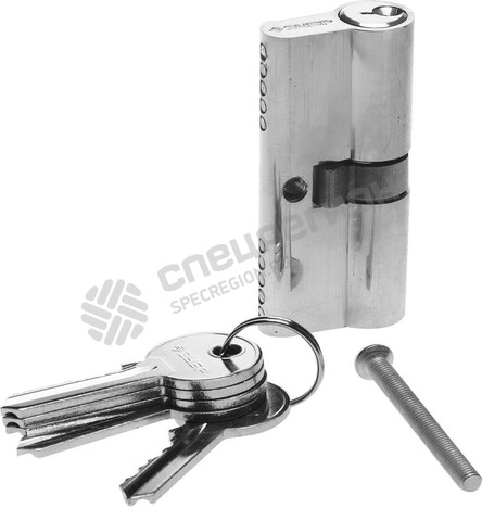 Фотография Механизм 52101-60-2 ЗУБР "МАСТЕР" цилиндровый, тип "ключ-ключ", цвет хром, 5-PIN, 60мм