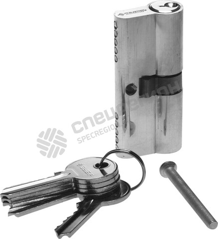 Фотография Механизм 52101-70-2 цилиндровый, тип "ключ-ключ", цвет хром, 5-PIN, 70мм