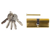 Механизм ЗУБР "МАСТЕР" цилиндровый, тип "ключ-ключ", цвет латунь, 5-PIN, 80мм 52101-80-1