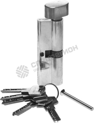 Фотография Механизм ЗУБР "ЭКСПЕРТ"цилиндровый, повышенной защищенности, тип "ключ-защелка", цвет хром, 6-PIN, 8
