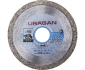Диск алмазный отрезной Uragan 105 мм сплошной, влажная резка 909-12171-105