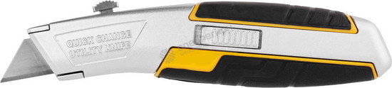 Фотография Нож JCB металлический, с выдвижным трапециевидным лезвием, тип "А24", автозамена лезвий JLC005