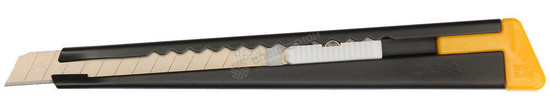 Фотография Нож OL-180-BLACK OLFA с выдвижным лезвием, черный, 9мм