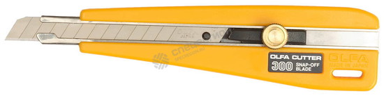 Фотография Нож OLFA с выдвижным лезвием с фиксатором, 9мм OL-300