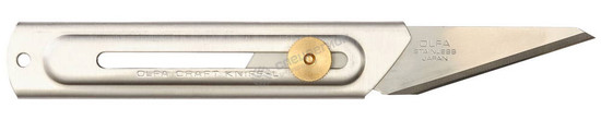 Фотография Нож OL-CK-2 OLFA хозяйственный с выдвижным лезвием, корпус и лезвие из нержавеющей стали, 20мм