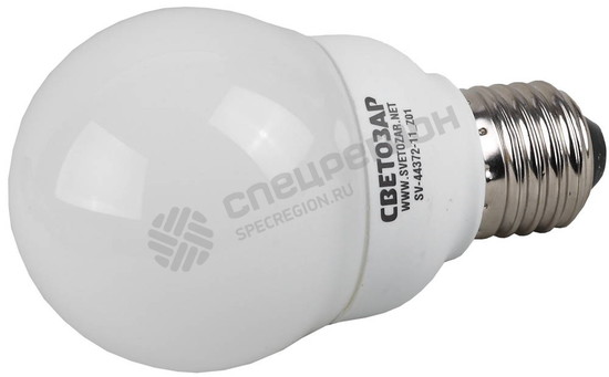 Фотография Энергосберегающая SV-44372-11_z01 лампа СВЕТОЗАР "ЛОН", цоколь E27(стандарт), теплый белый свет (270