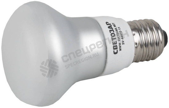 Фотография Энергосберегающая SV-44472-11 лампа СВЕТОЗАР зеркальная, цоколь E27(стандарт), теплый белый свет (27