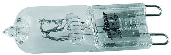 Фотография Лампа SV-44896-T галогенная СВЕТОЗАР капсульная, прозрачное стекло, цоколь G9, диаметр 13мм, 60Вт, 2