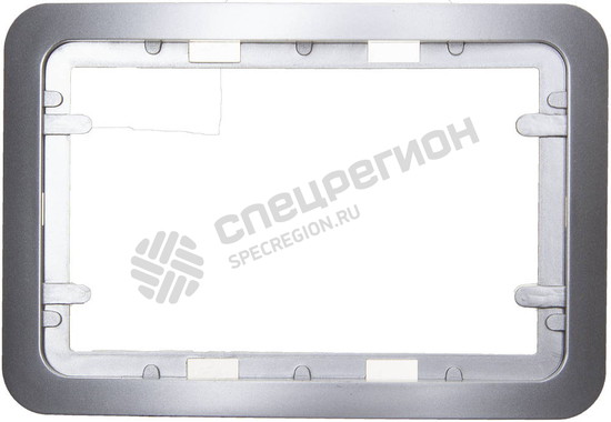Фотография Панель SV-54145-2-SM СВЕТОЗАР "ГАММА"  накладная для двойных розеток, цвет светло-серый металлик, 1 