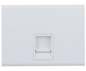 Розетка SV-54419-W СВЕТОЗАР "ЭФФЕКТ"  компьютерная, одинарная, без вставки и рамки, цвет белый