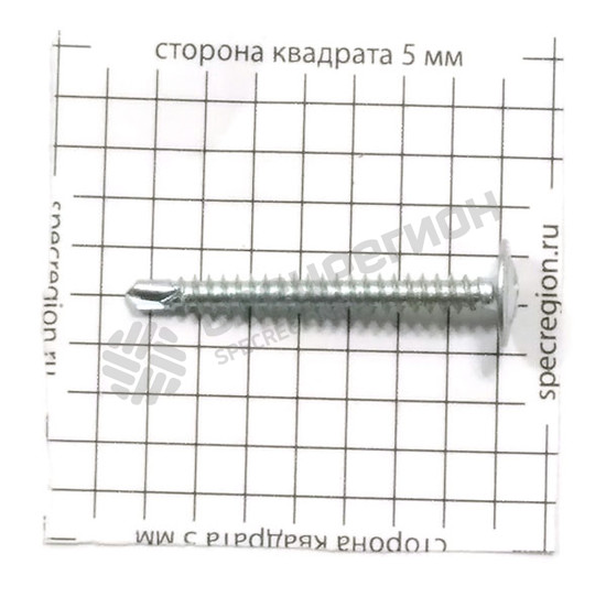 Фотография Саморез 4,2х38 со сверлом с прессшайбой цинк (тыс.шт)  арт.00002749