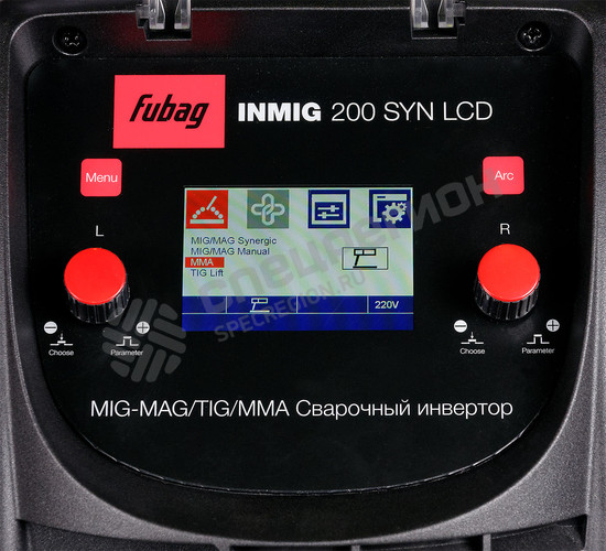 Фотография Сварочный полуавтомат_инвертор INMIG 200 SYN LCD (38430) + горелка FB 250_3 м (38443) 38430.2
