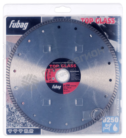 Фотография Диск алмазный отрезной Fubag 250х30/25,4 Top Glass 81250-6