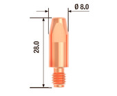 Контактный наконечник M6х28 мм ECU D=0.6 мм  (25 шт.) FB.CTM6.28-06