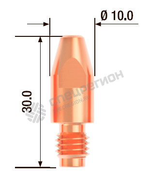 Фотография Контактный наконечник M8х30 мм ECU D=1.4 мм  (25 шт.) FB.CTM8.30-14