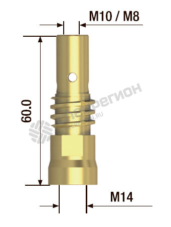 Фотография Адаптер контактного наконечника M8х65 мм (5 шт.) FB.TA.M8.65