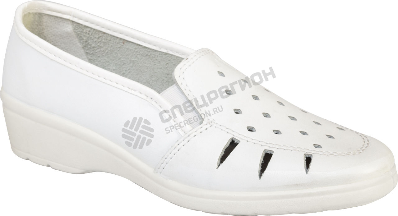 Туфли женские Rotan Т4 05-01/2 белые с перфорацией — купить по низкой ценев г. Екатеринбурге в Интернет-магазине «Спецрегион»