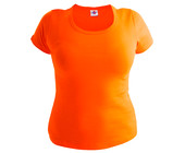 Футболка женская с лайкрой цв. оранжевый