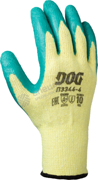 Фотография Перчатки DOG ГЕНА П3344-4 с латексным рельефным покрытием (70%х/б, 30% п/э)