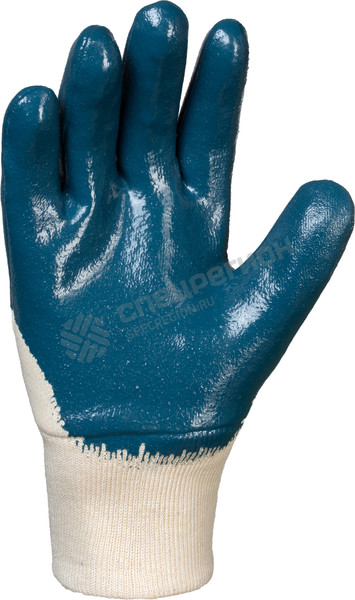 Фотография Перчатки DOG N3201 Нитролл 1.4мм синие РЧ (манж.част.)