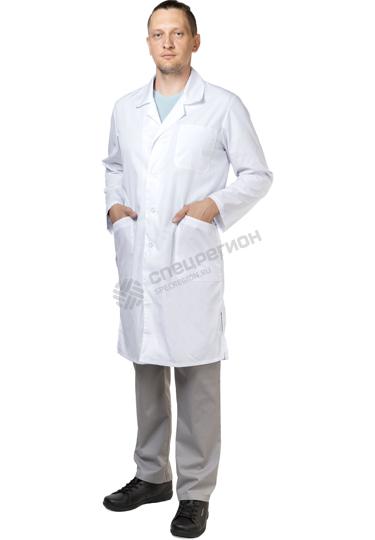 Халат медицинский модель 68-Т мужской — купить по низкой цене в г.Екатеринбурге в Интернет-магазине «Спецрегион»