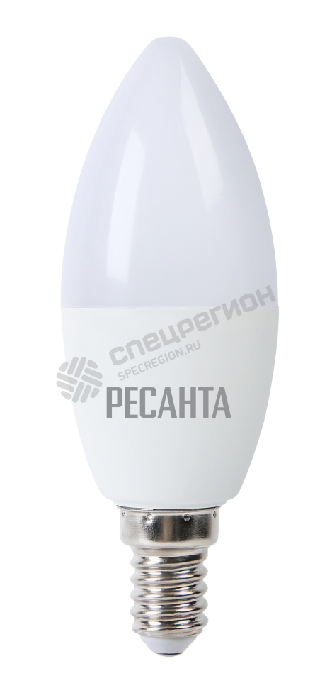 Фотография Лампа светодиодная Ресанта свеча, 7Вт, тепл., Е14 76/1/5