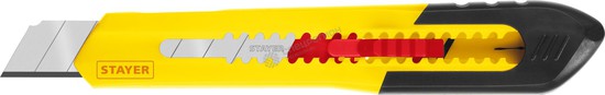 Фотография Нож строительный 0910_z01 из АБС пластика QUICK-18, сегмент. лезвия 18 мм, STAYER