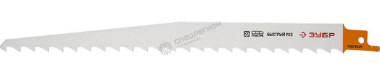 Фотография Полотно 155713-21 ЗУБР S1111K для сабельной эл. ножовки Cr-V, быстрый, грубый распил твердой и мягк