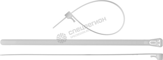 Фотография Кабельные 309240-75-150 стяжки разъемные белые КСР-Б1, 7.5 x 150 мм, 100 шт, нейлоновые, ЗУБР