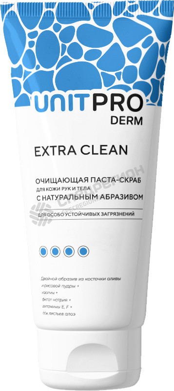 Фотография Паста очищающая Unitpro Derm Extra Clean с абразивом, 200 мл