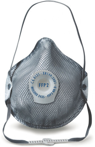 Фотография Полумаска фильтрующая (респиратор) Moldex Smart 2435 FFP2 NR D с клапаном и уг. фил.